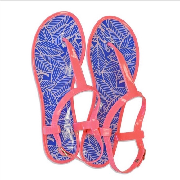 NEW! T-Strap Jelly Sandals - Picture 1 of 2